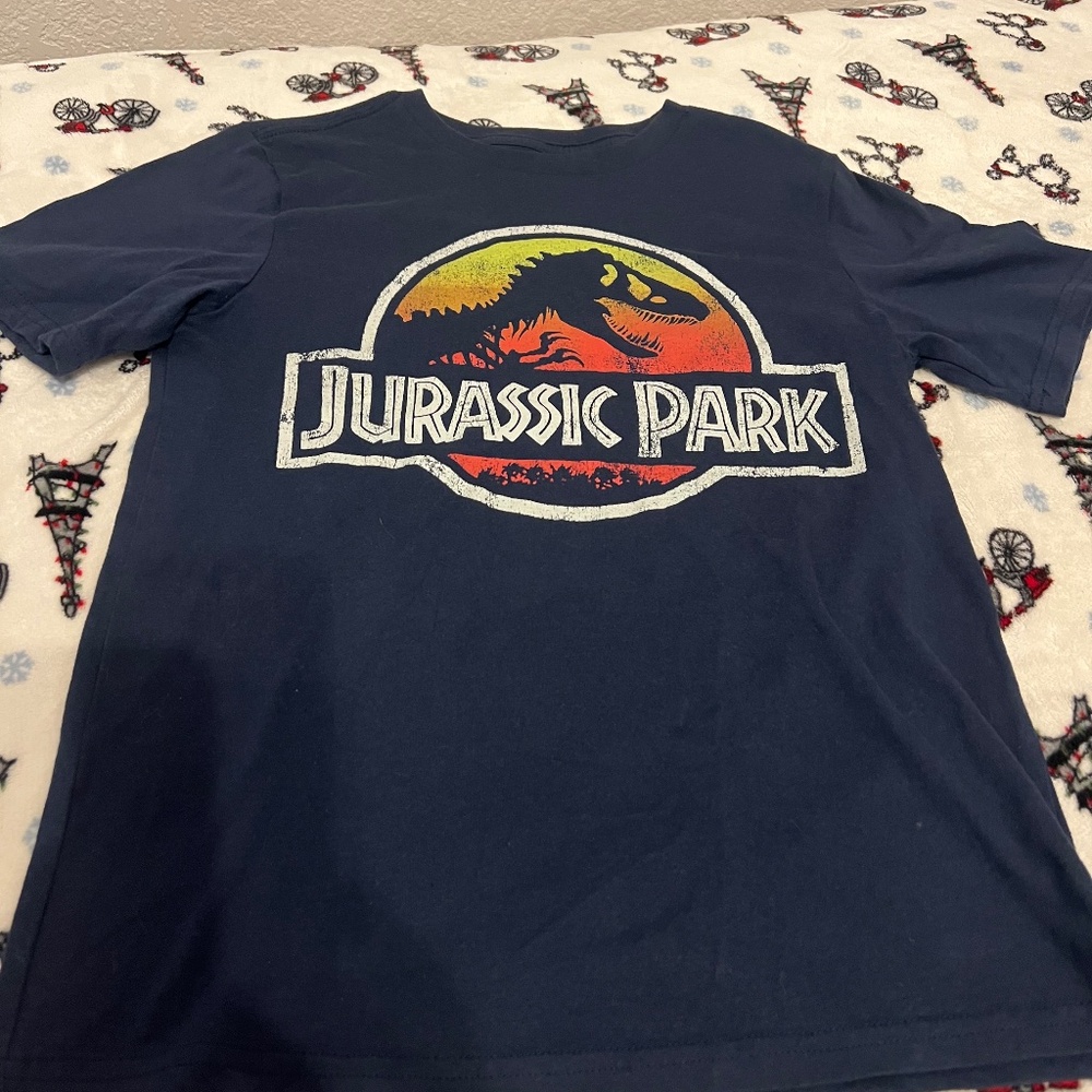 Jurassic Park Navy Blue Boys T-shirt Size L
